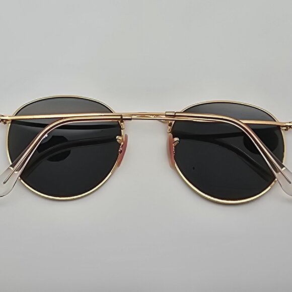 *SOLD*Ray-Ban RB3447 001 Round Metal Arista Gold Frame G-15 Green Glass Sunglass - Picture 11 of 16